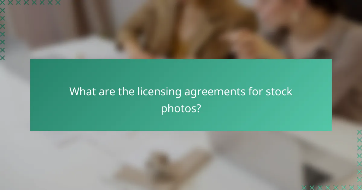 What are the licensing agreements for stock photos?