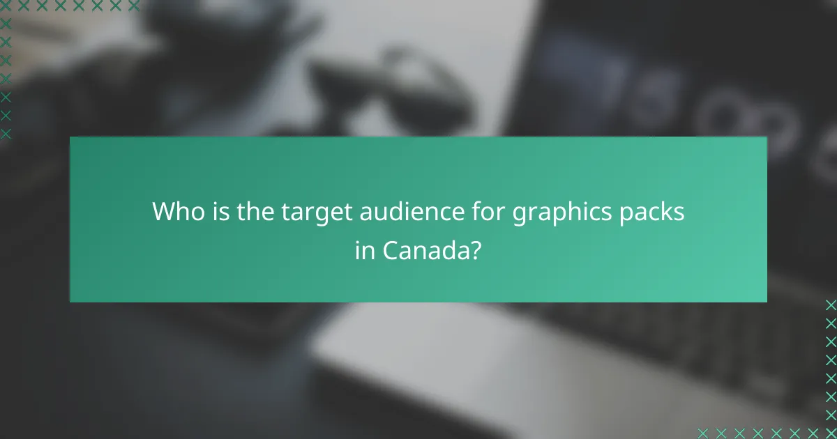Who is the target audience for graphics packs in Canada?